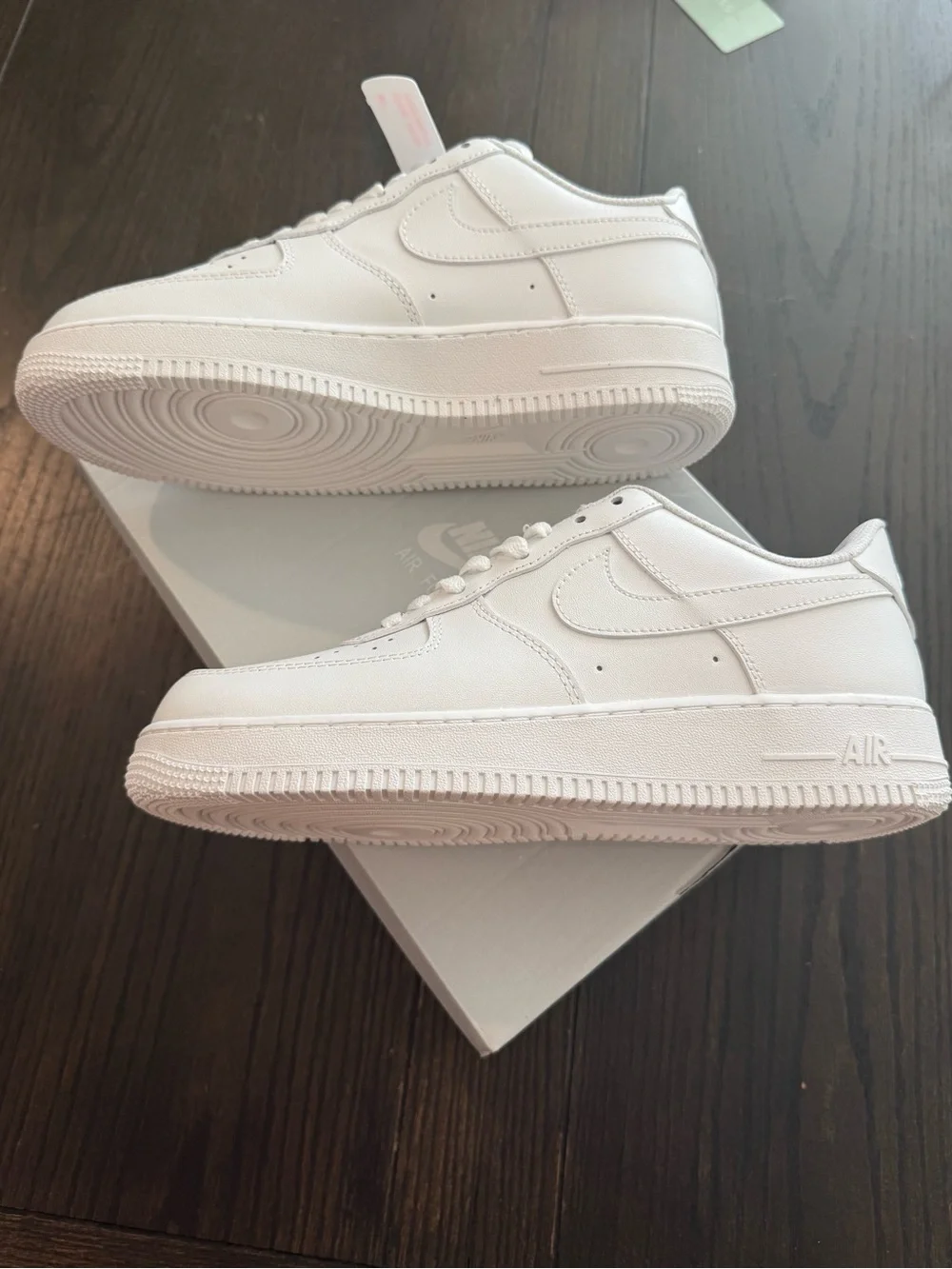 Nike AF1 Low 'Triple White' Leather Sneakers